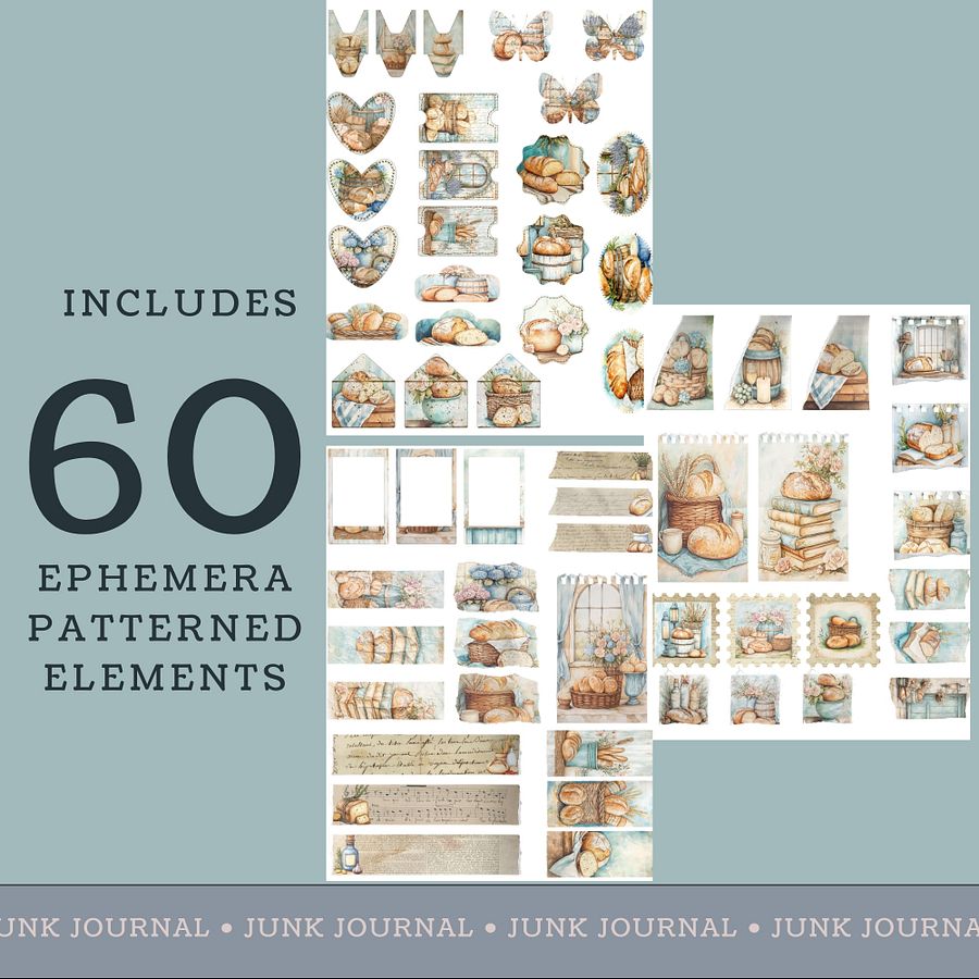 For The Love of Bread - Printable Ephemera Set 2 V3 product image (2)