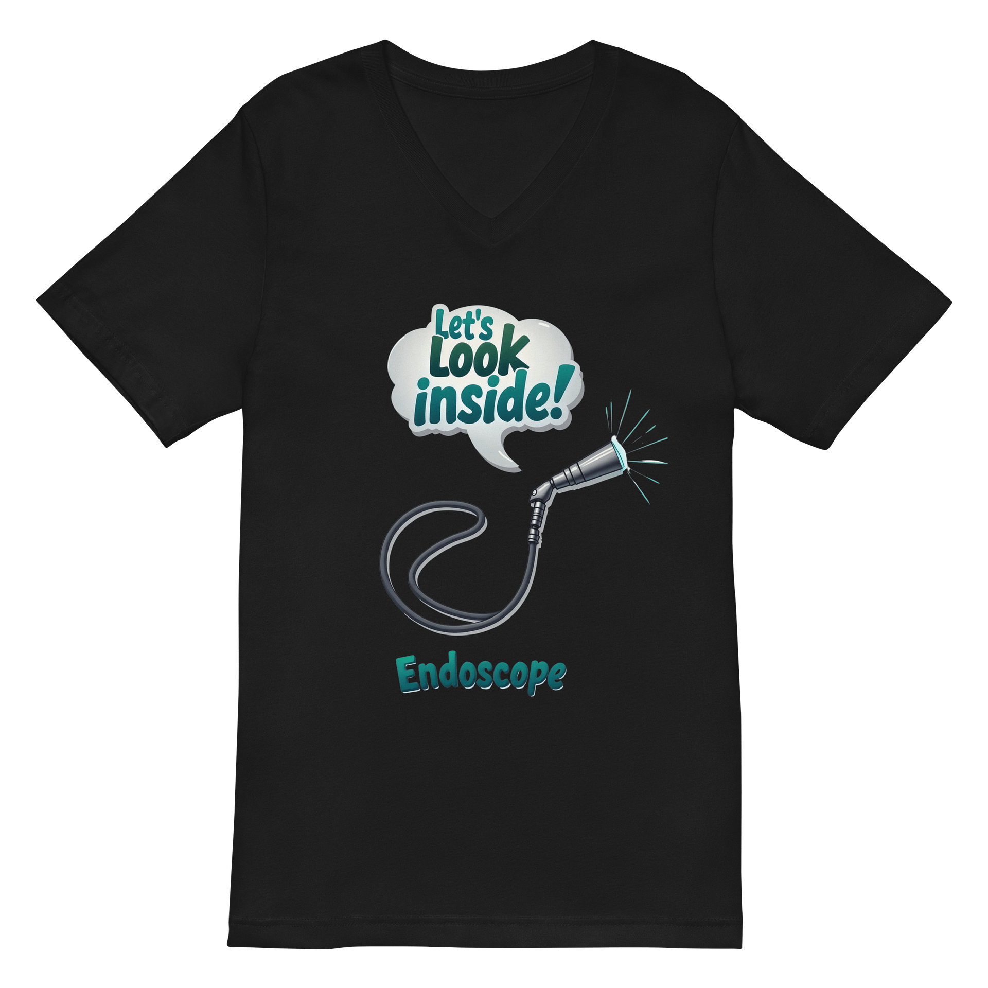 Explore Within: Endoscope Illustrated V-Neck T-Shirt product image (3)
