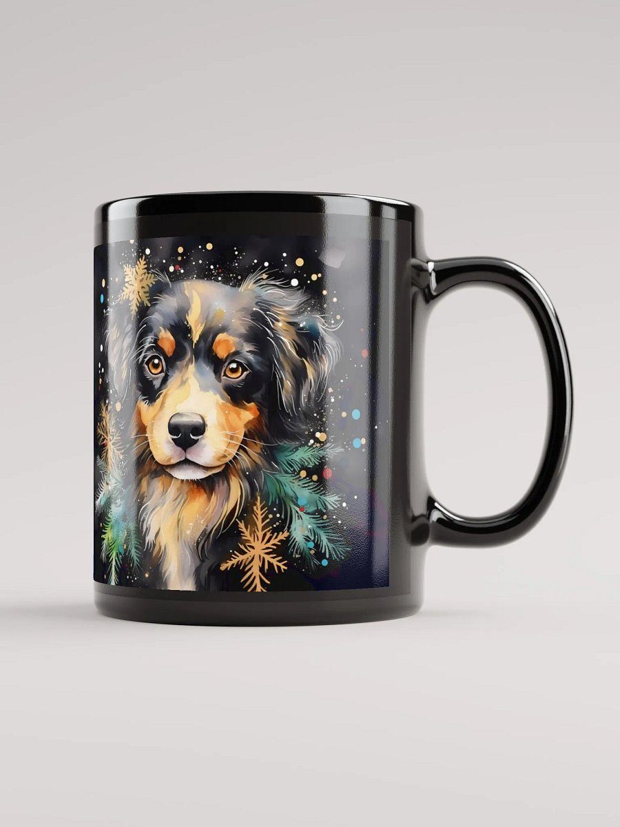 Holiday Dog Dreams Black Glossy Mug product image (1)