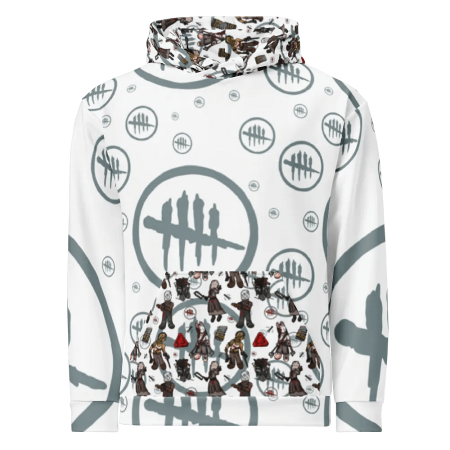 Dead by daylight Patterned Hoodie (white) product image (1)