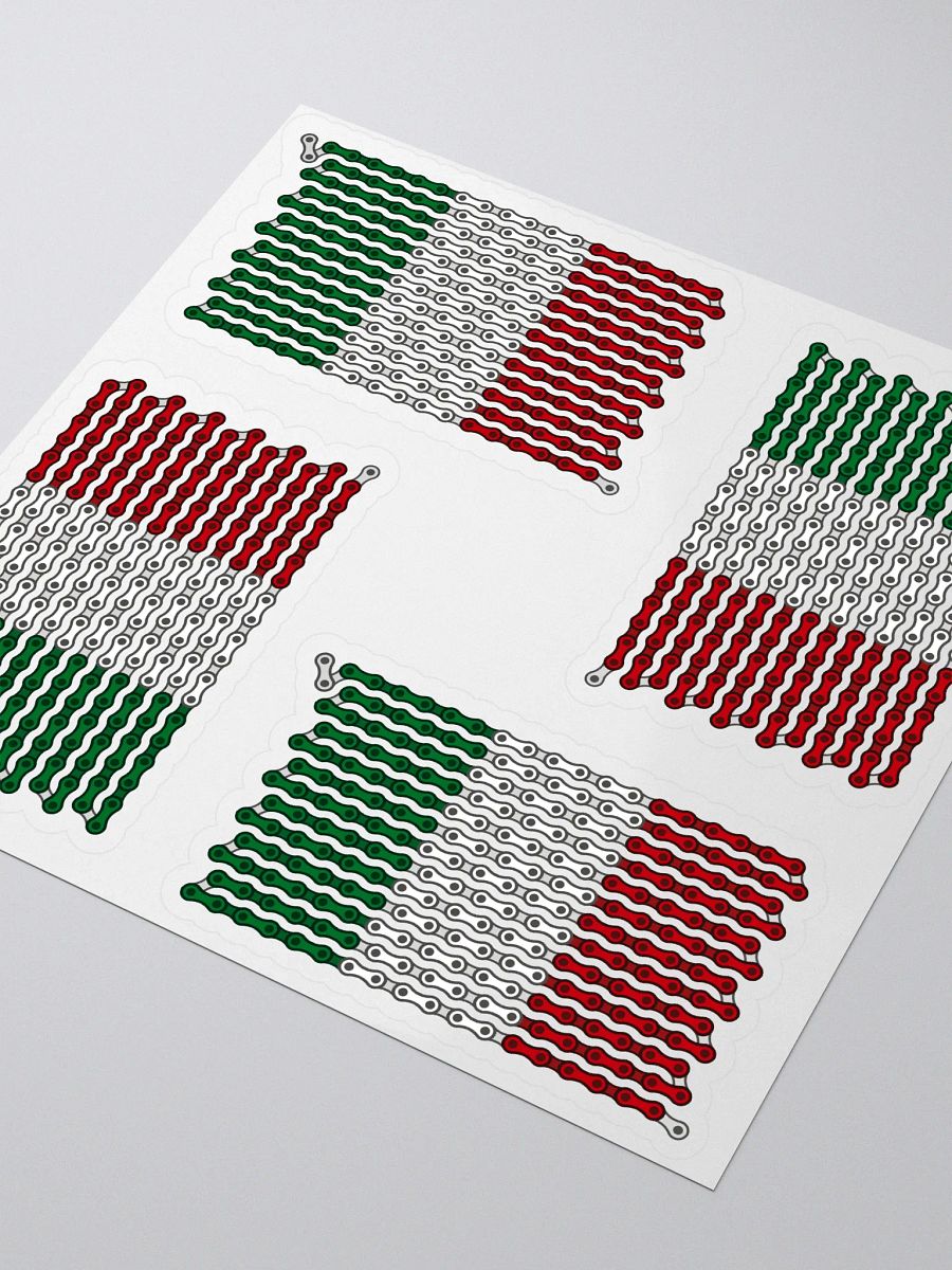Italy Bike Chain Flag Sticker 4 Pack product image (3)