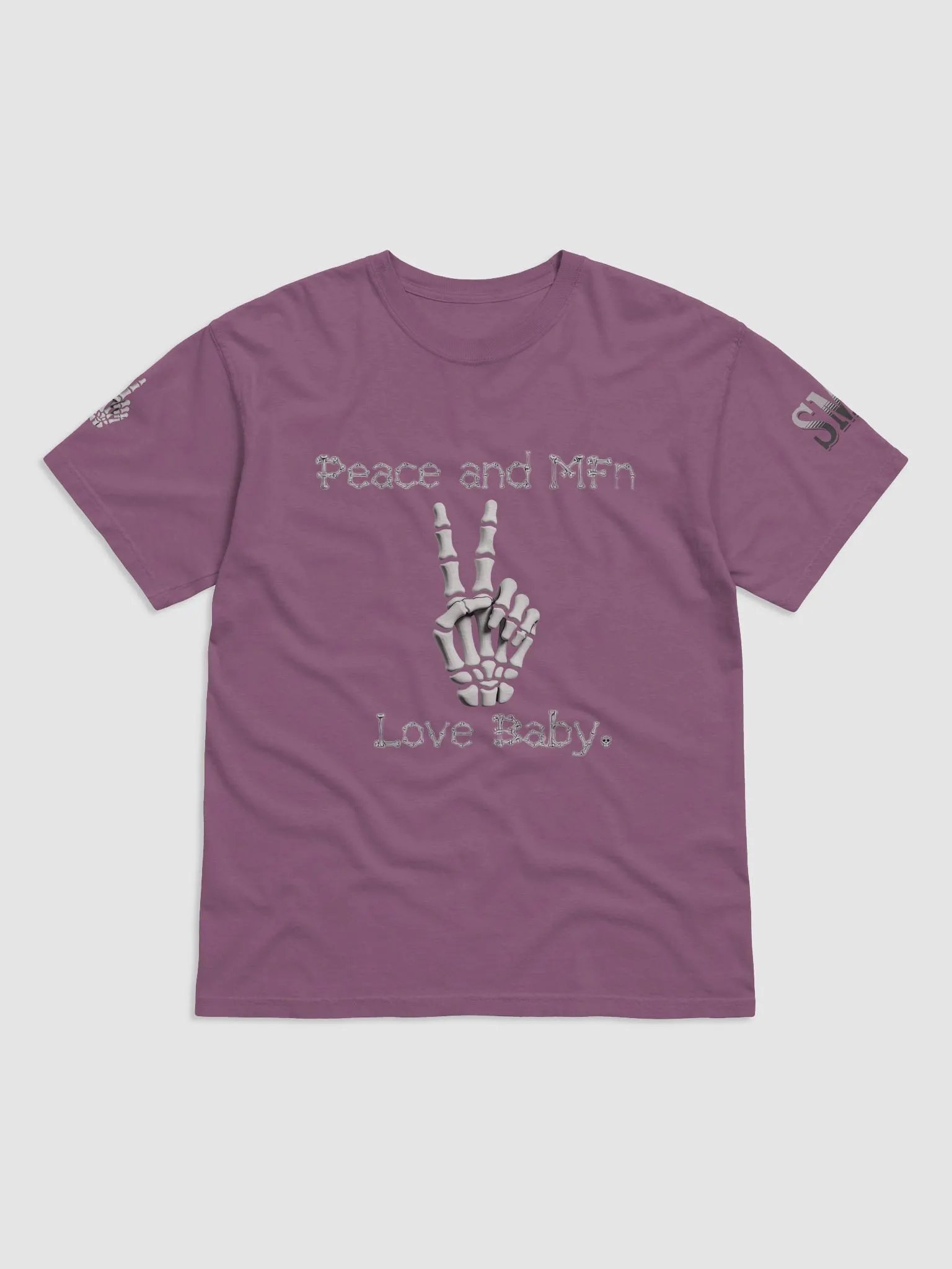 ''Peace & MF'n Love Baby'' Garment-Dyed Heavyweight T-Shirt product image (1)