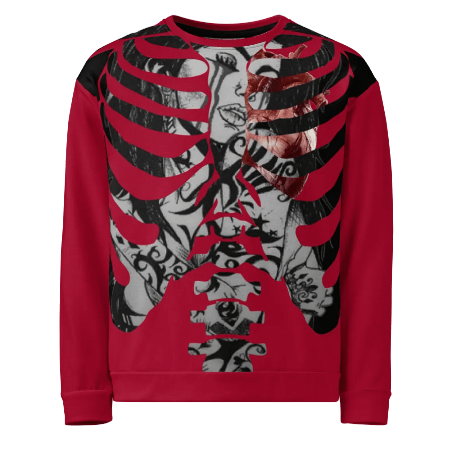 Heartbreak Ribcage - CARMINE | Unisex Sweatshirt product image (1)