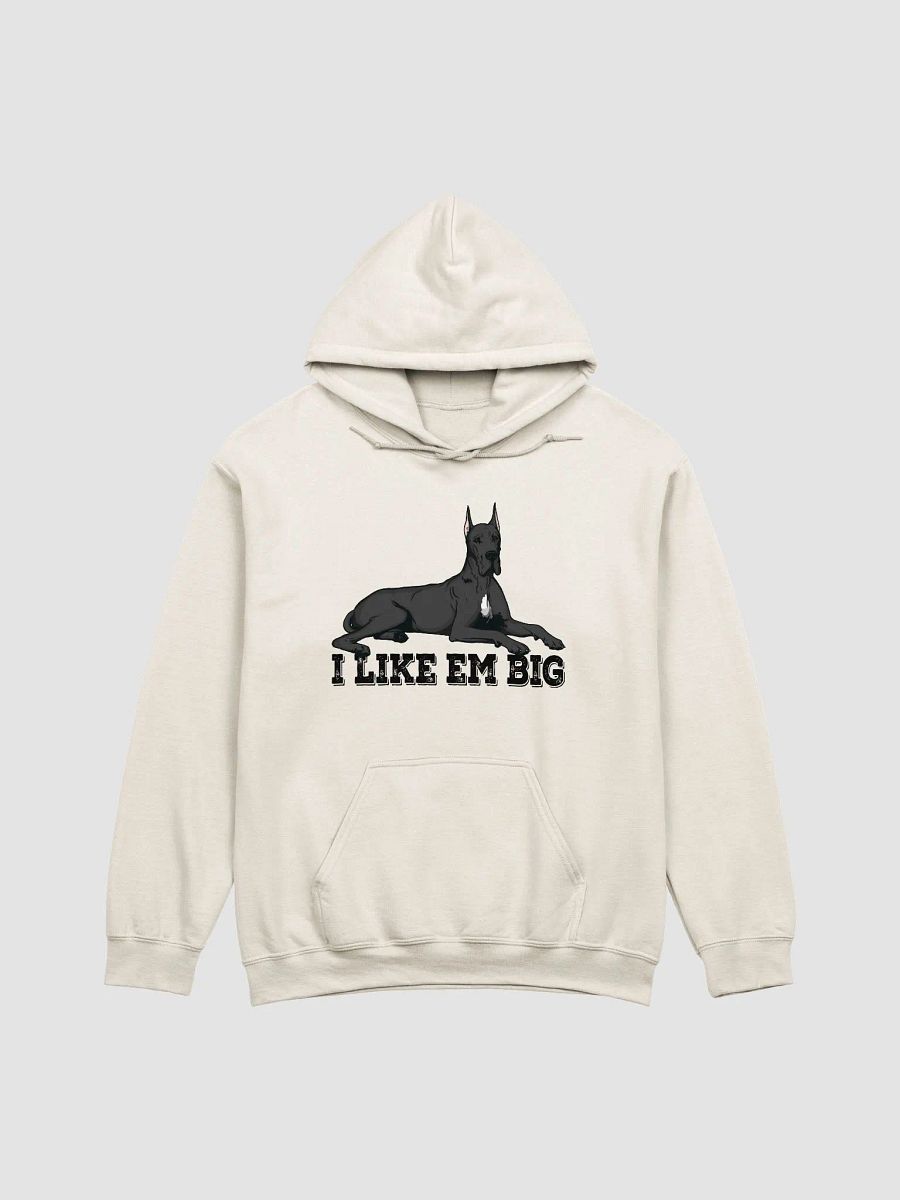 I Like Em Big Hooded Sweatshirt of a Great Dane(Black - Cropped Ears) | Funny Hoodie for Great Dane Paw-rents product image (22)