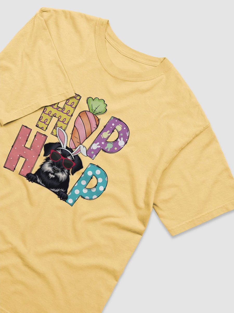 Hip Hop Easter Schnauzer T-Shirt | Cute Easter Day Schnauzer Wearing Bunny Ears and Sunglasses product image (3)