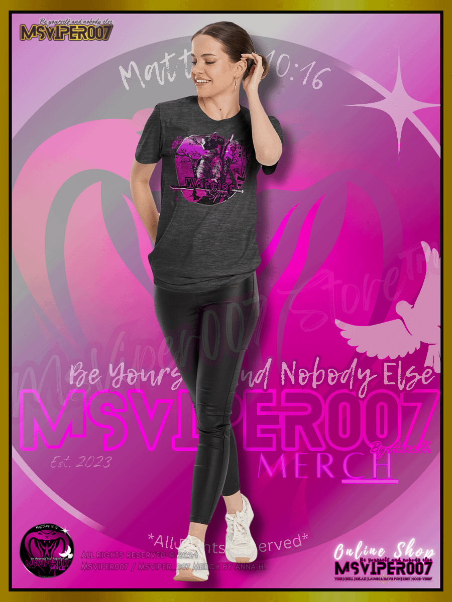 T-Shirt - MsViper007's "Warrior Spirit" (royal pink) - Comfort T-shirt By Anna H. product image (8)