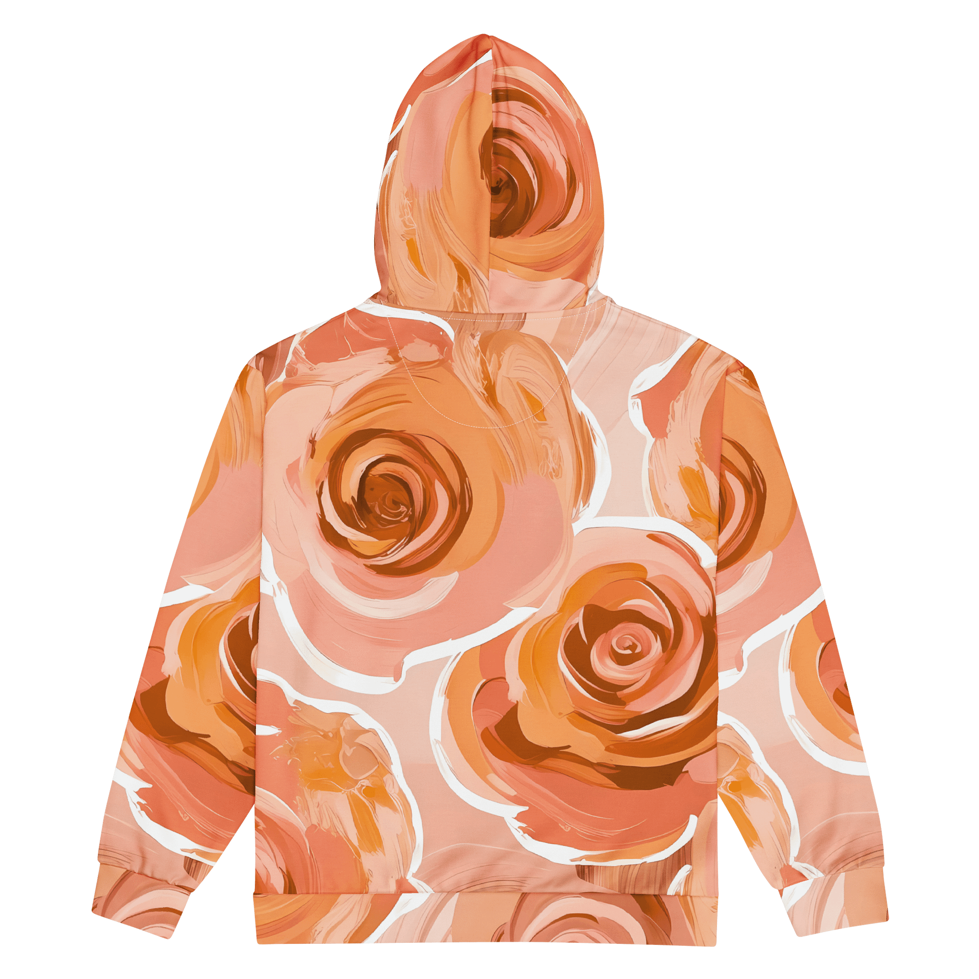 Eco-Friendly All-Over Print Rose Zip Hoodie – Recycled Unisex Fleece Lined Hoodie with Soft Cotton Feel (XS–3XL) product image (4)