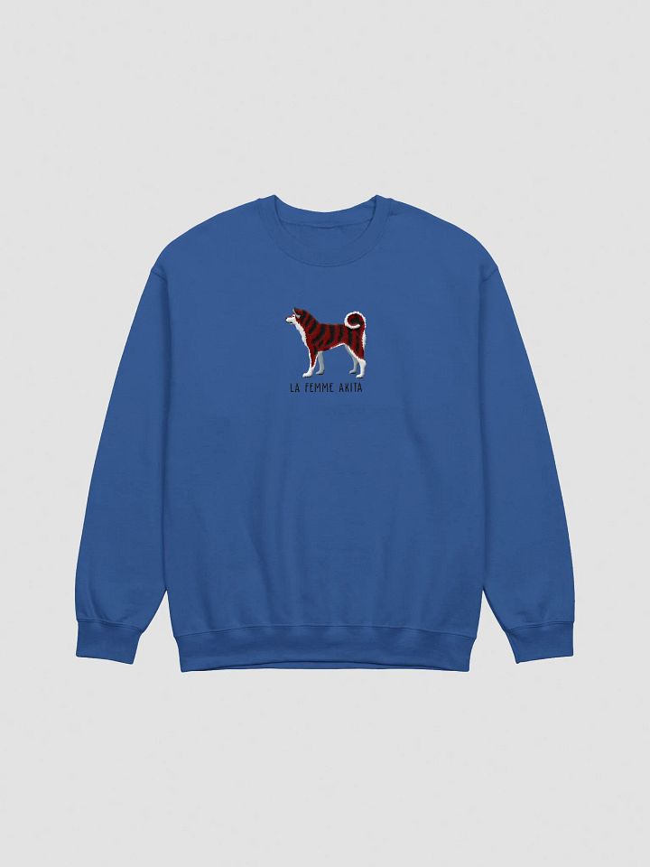 La Femme Akita Sweatshirt (Embroidered) of a Japanese Akita Inu(Red Brindle) product image (4)