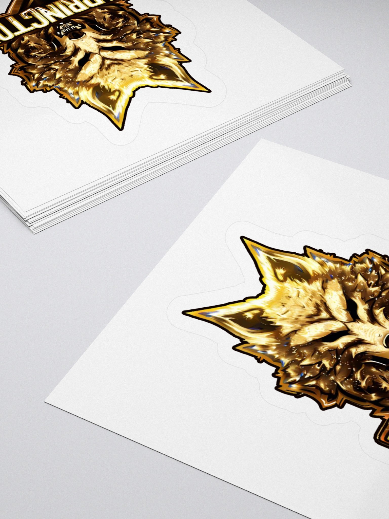 Golden Wolf Cut Stickers product image (11)