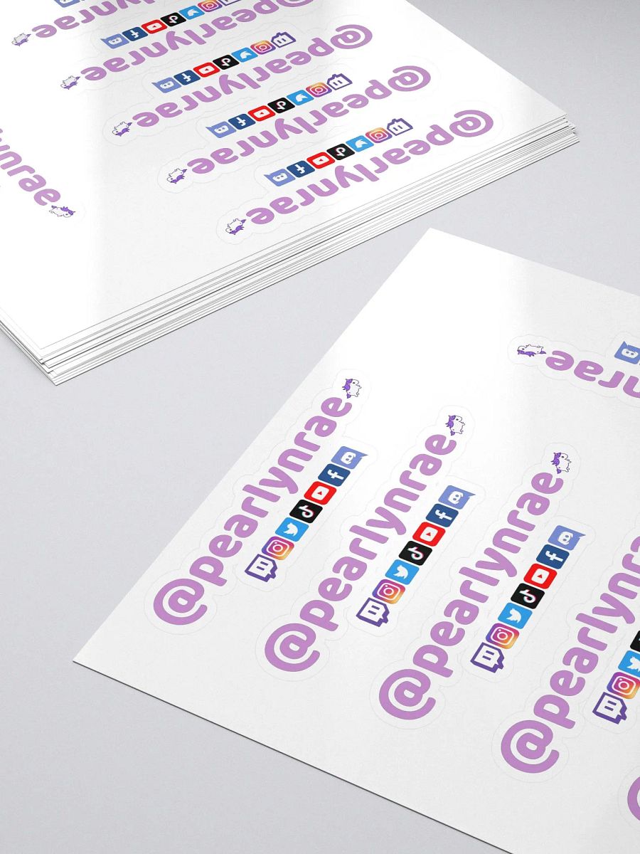 Pearlynrae Socials Everywhere Stickers product image (5)