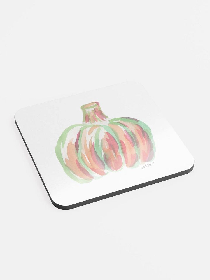 Watercolor Pumpkin Glossed Cork Coaster product image (2)