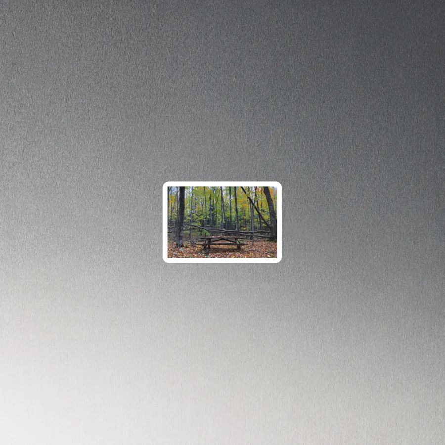 Nature Picnic Table in the Fall Die-Cut Magnet product image (2)