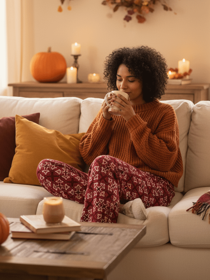 Geometric Red X Print Wide-Leg Pants product image (1)