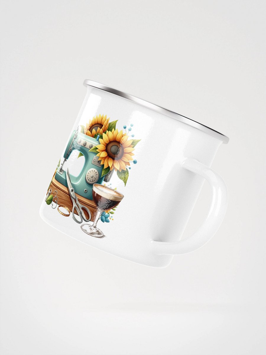 Sips Snips Stitches Enamel Mug product image (3)