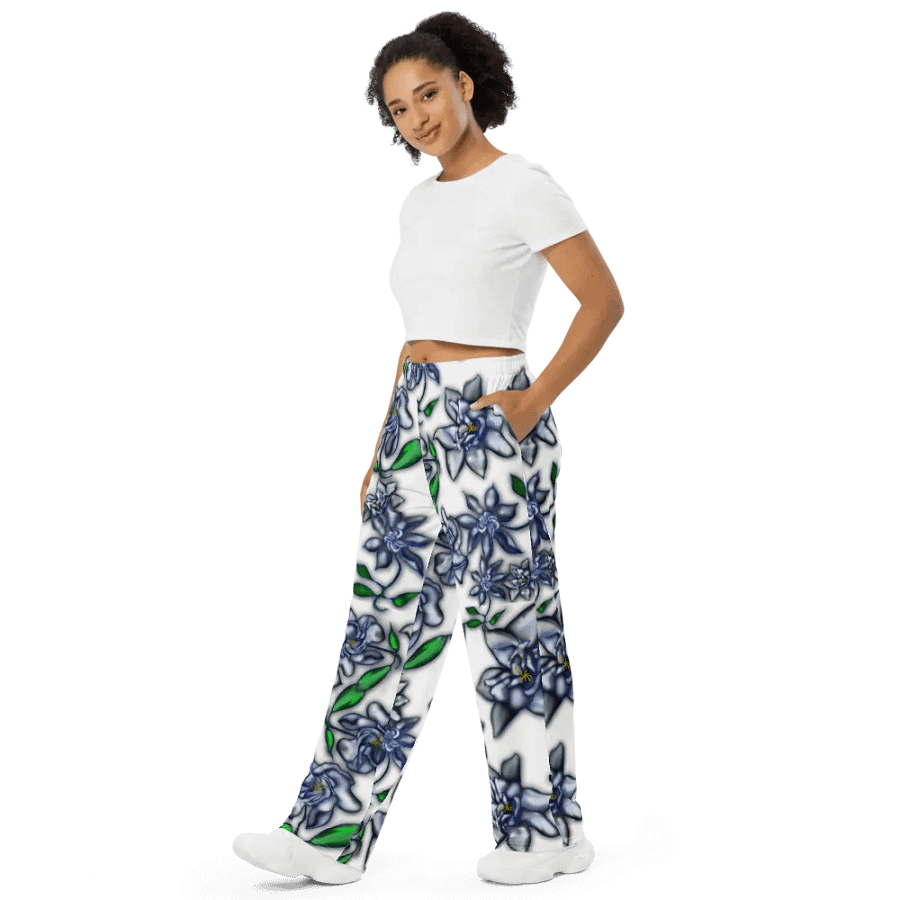 Gardenias On White Wideleg Pants product image (4)