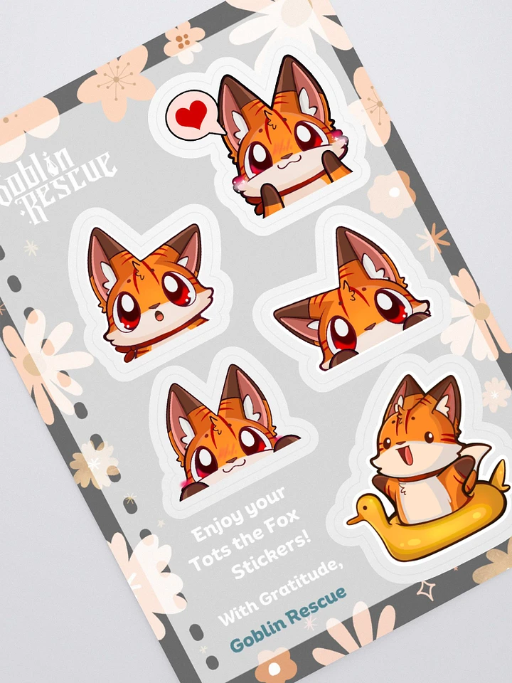 Tots the Fox Sticker Sheet product image (1)