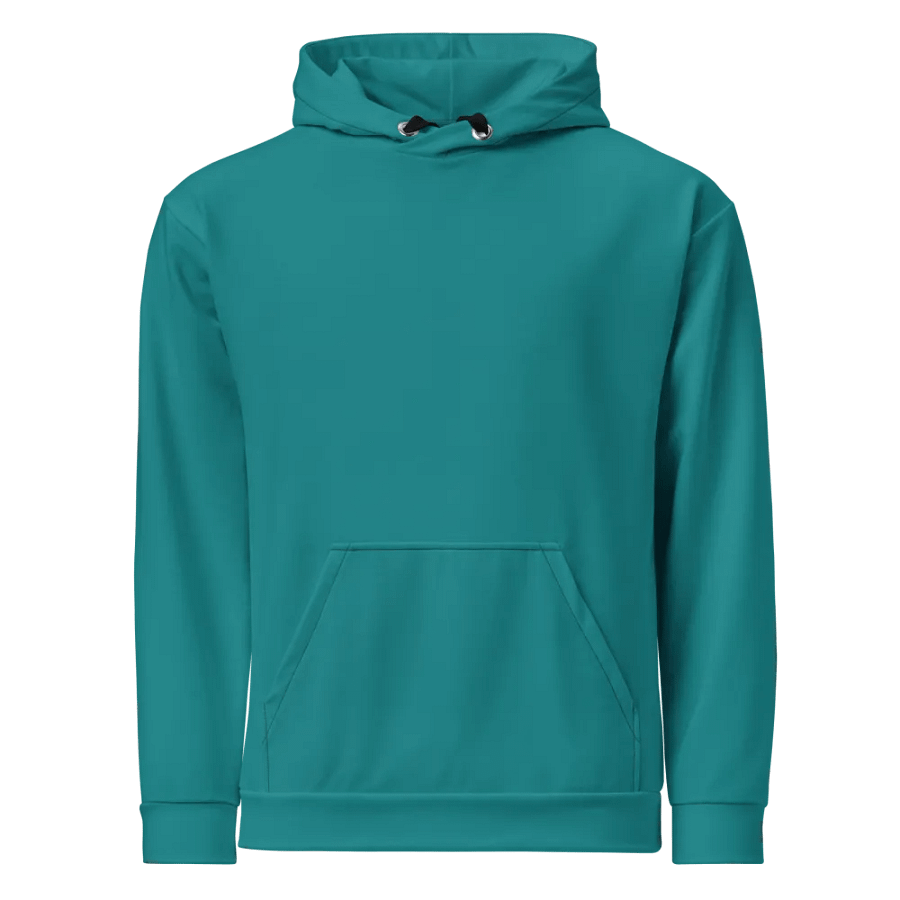 Plain Teal Green Light Summer Unisex Recycled Polyester Heavyweight Premium Hoodie by Treasure Pie product image (1)