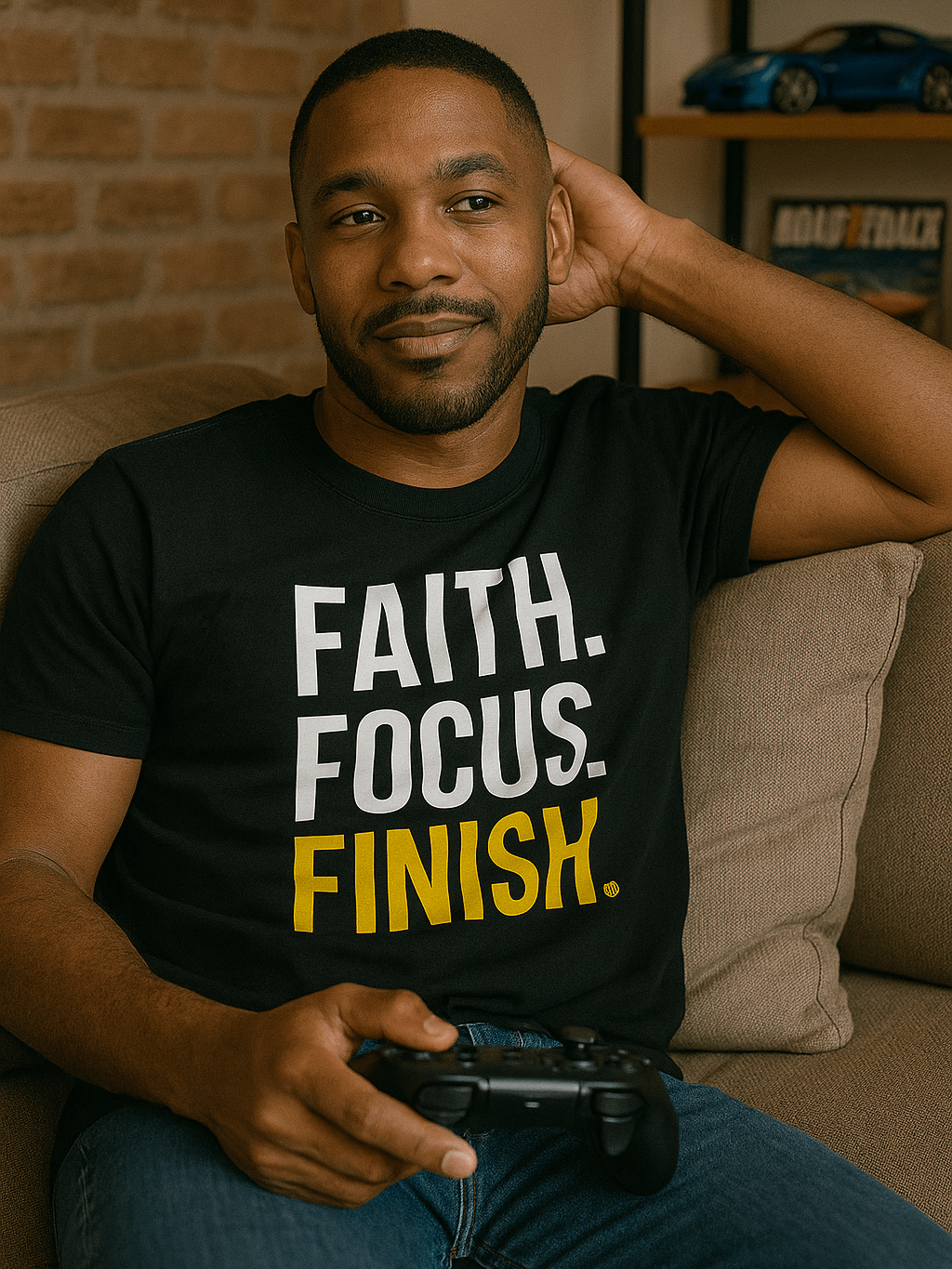 Faith. Focus. Finish. Motivational Unisex Tee product image (3)