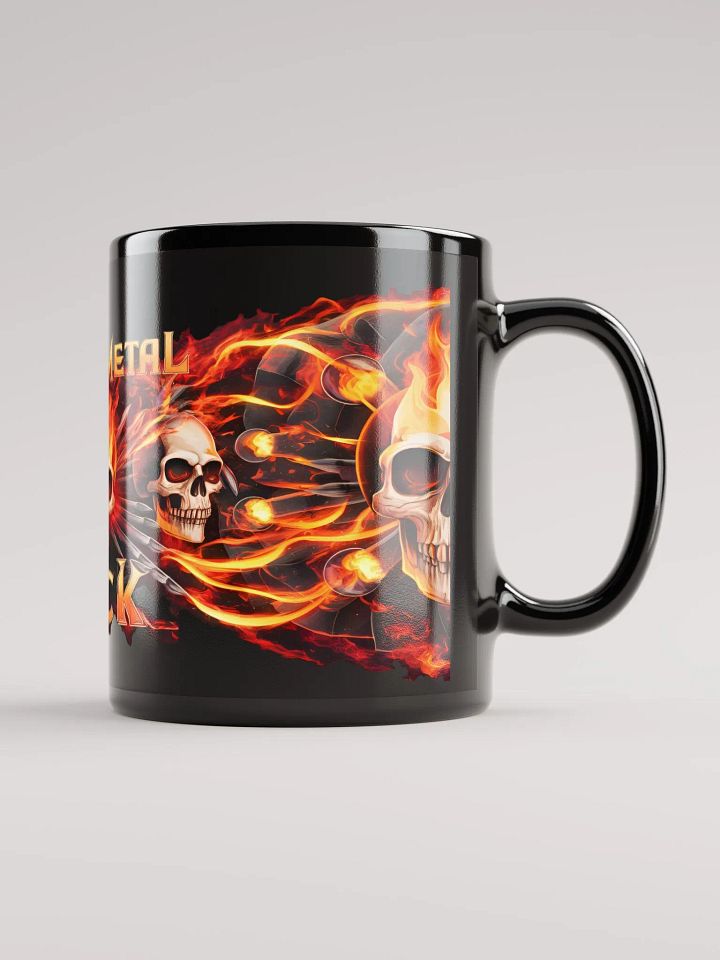 Flaming Skulls Black Mug product image (2)