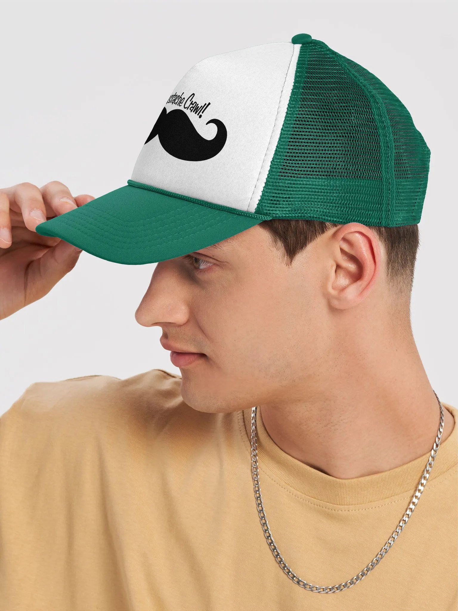 Mustache Crawl Foam Trucker Hat product image (19)