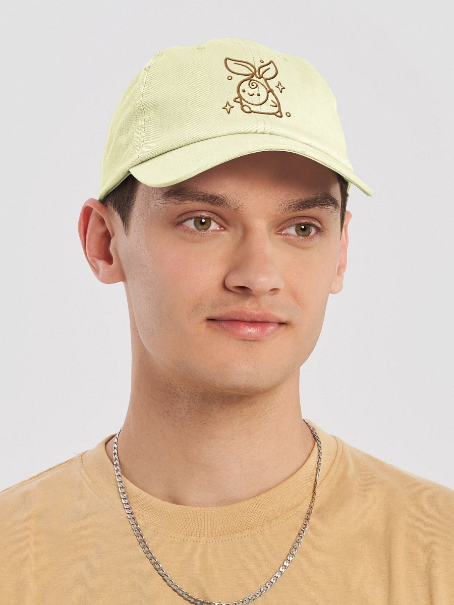 Casquette jaune pastel Mascotte Pouet brodée product image (5)