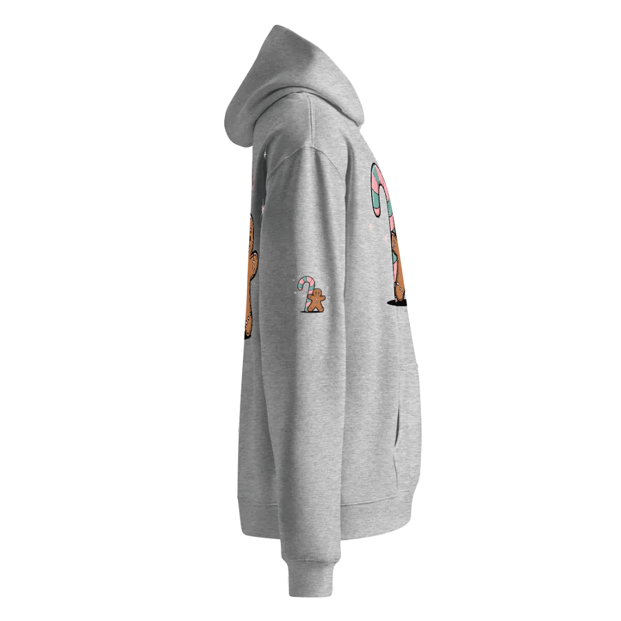 Festive Candy Cane and Gingerbread Man Oversized Hoodie product image (20)