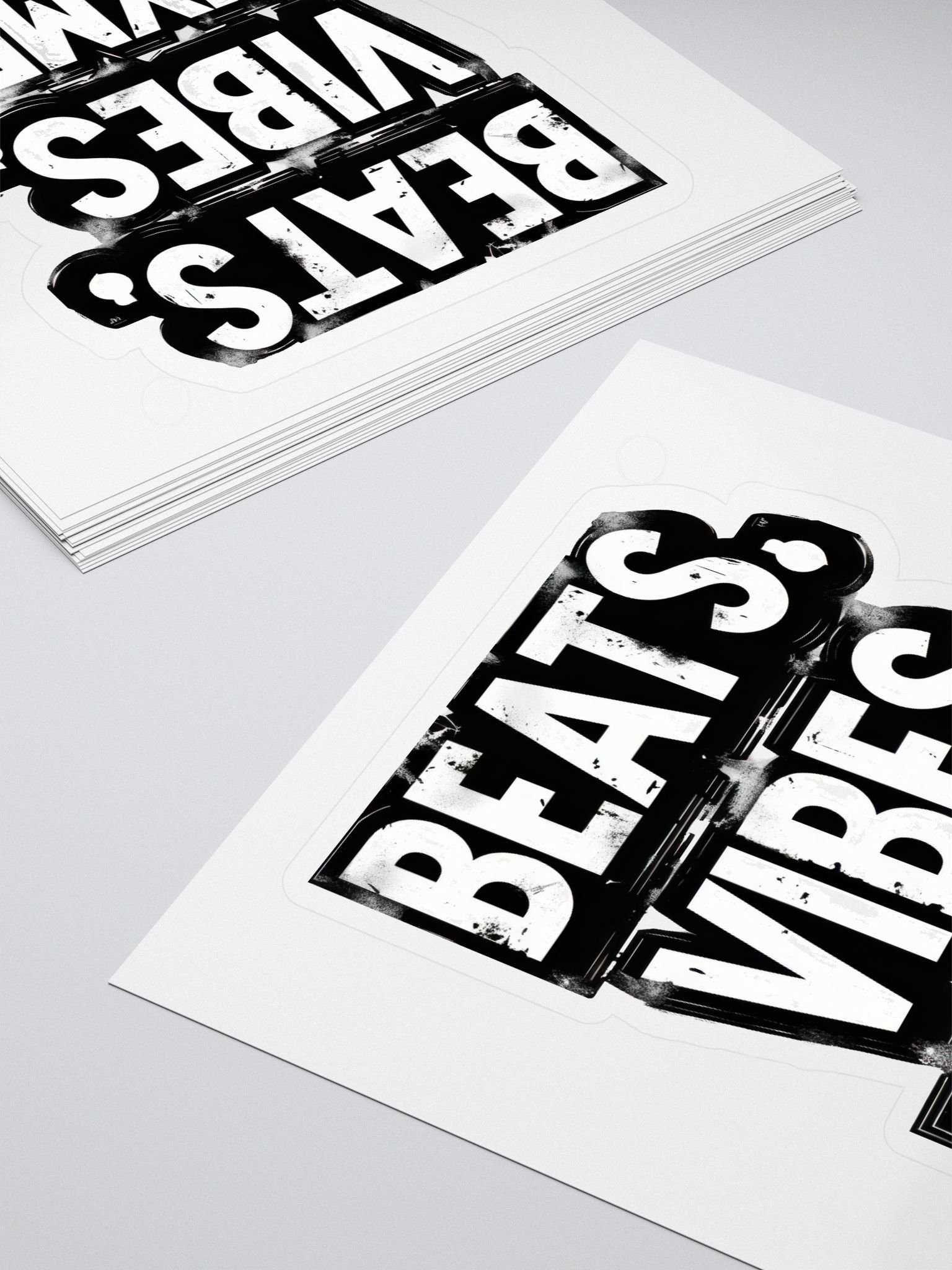 Beats, Vibes, Rhymes Kiss Cut Stickers product image (4)