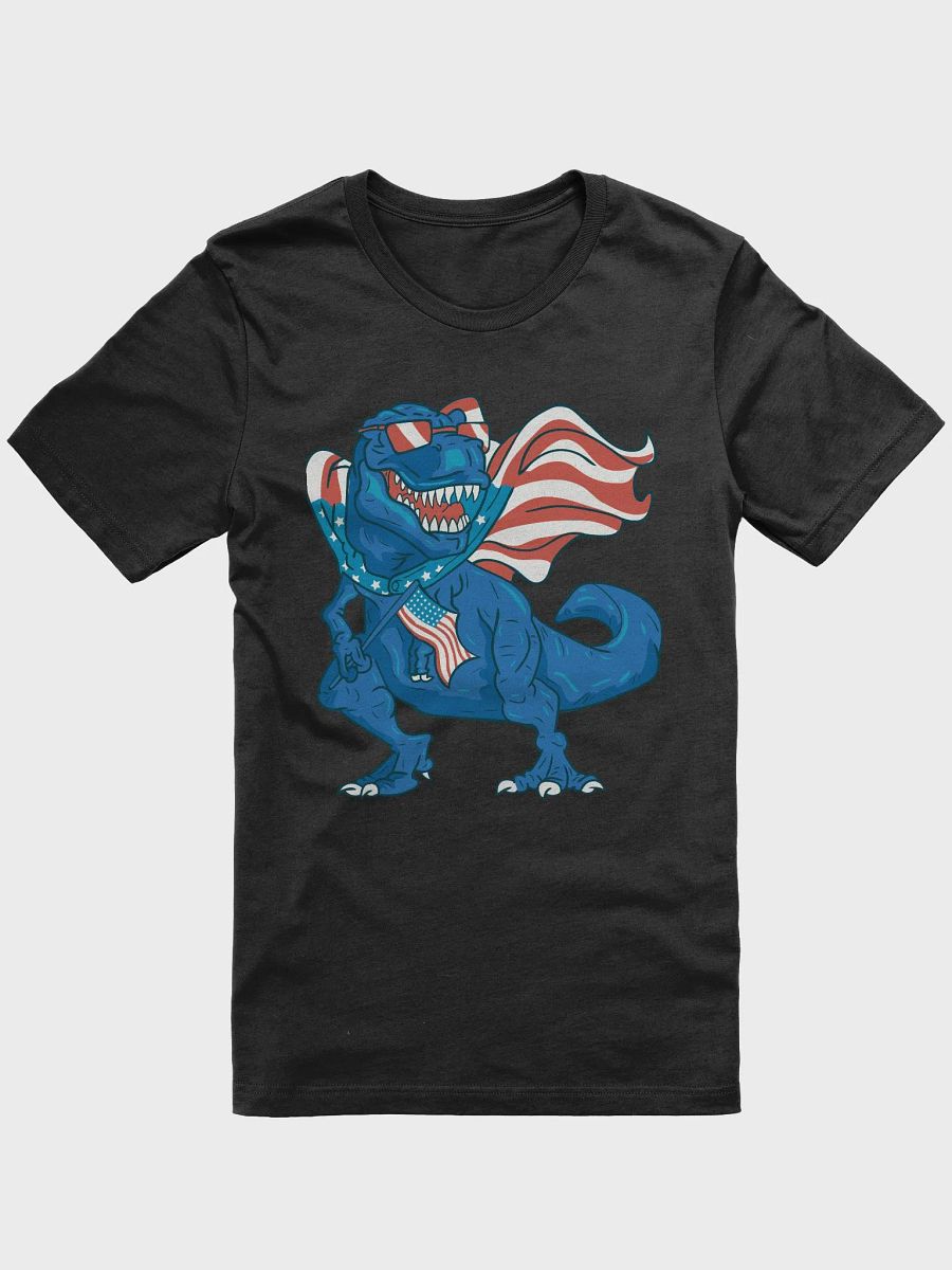 USA Patriotic T-Rex Dinosaur American Flag T-Shirt product image (4)