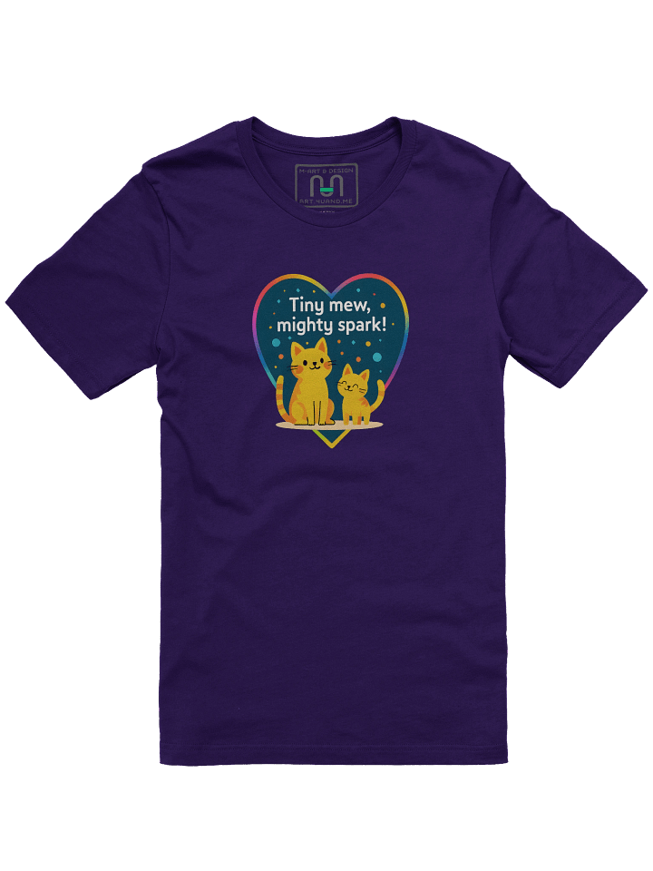 Tiny Mew, Mighty Spark" Heart-Shaped Rainbow Cat Design product image (1)