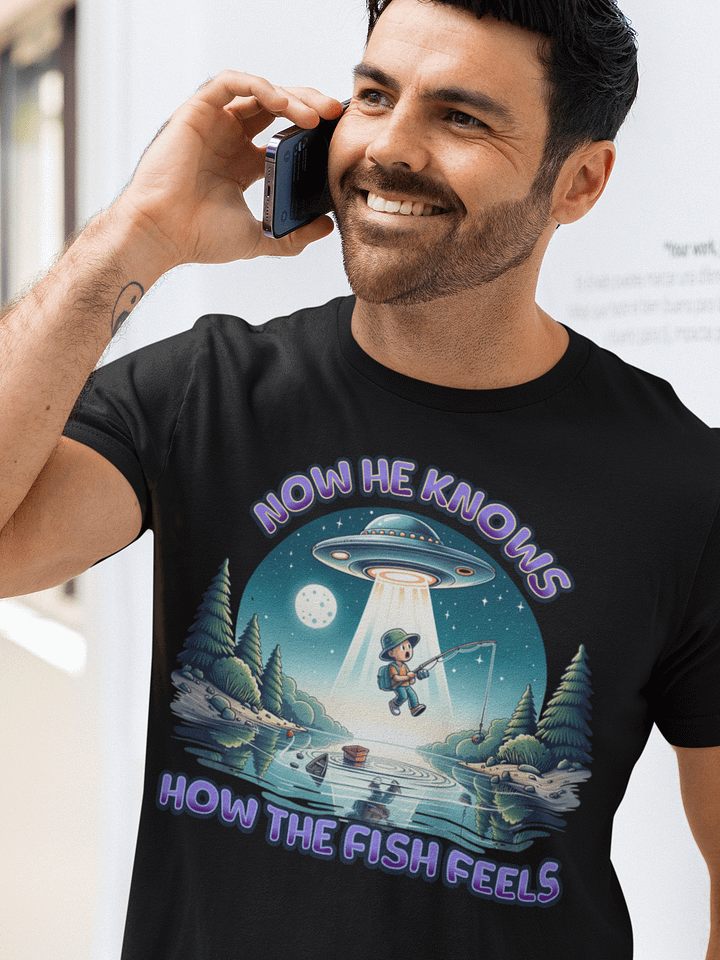 Alien Abducted Fisherman T-Shirt product image (1)