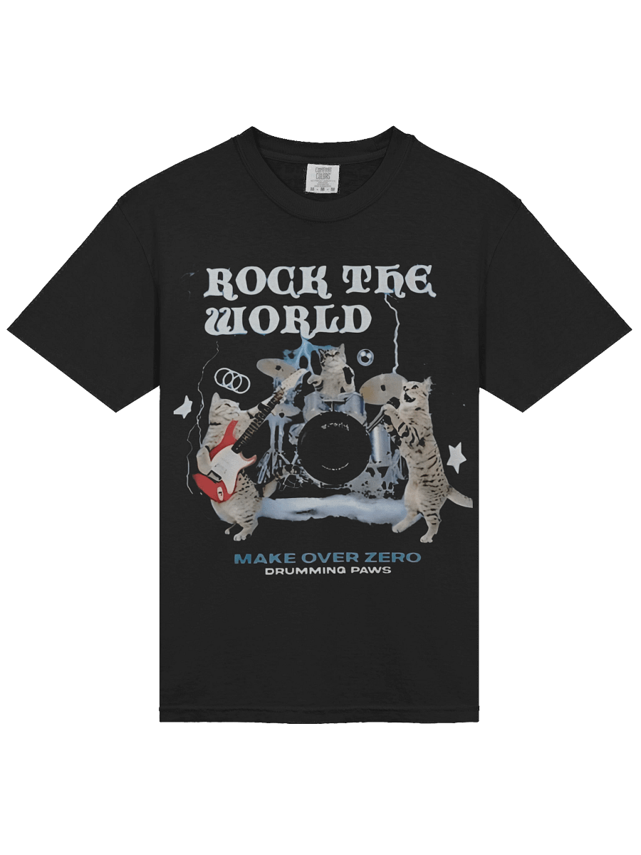 Rock Cat Digital Oversized Fit Short Sleeve T-Shirt product image (2)