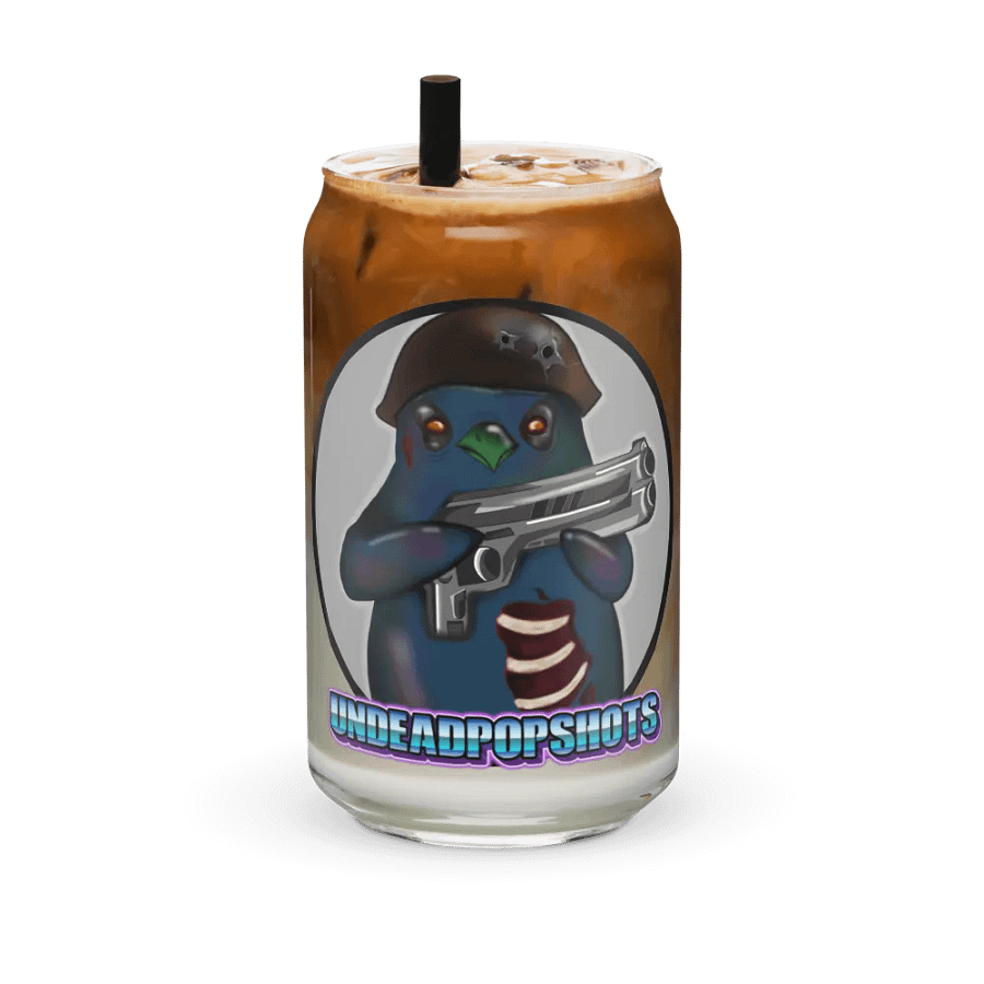UndeadPopShots Penguin Can-Shaped Glass Logo Color Gray product image (36)
