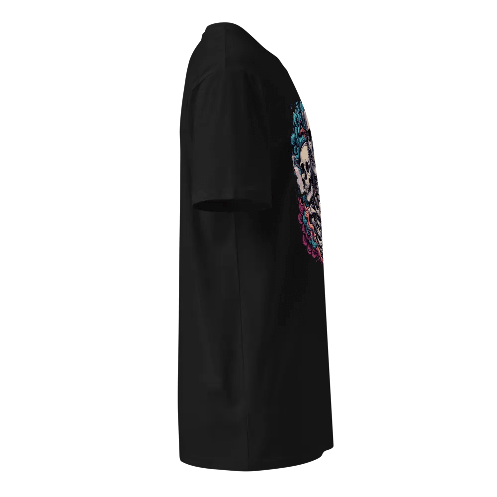 Smoking Weed Skull Trio Graphic Design Unisex Premium T-shirt product image (5)