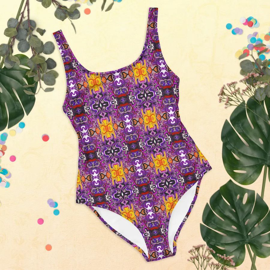African Inspired Design Purple Swimsuit product image (10)