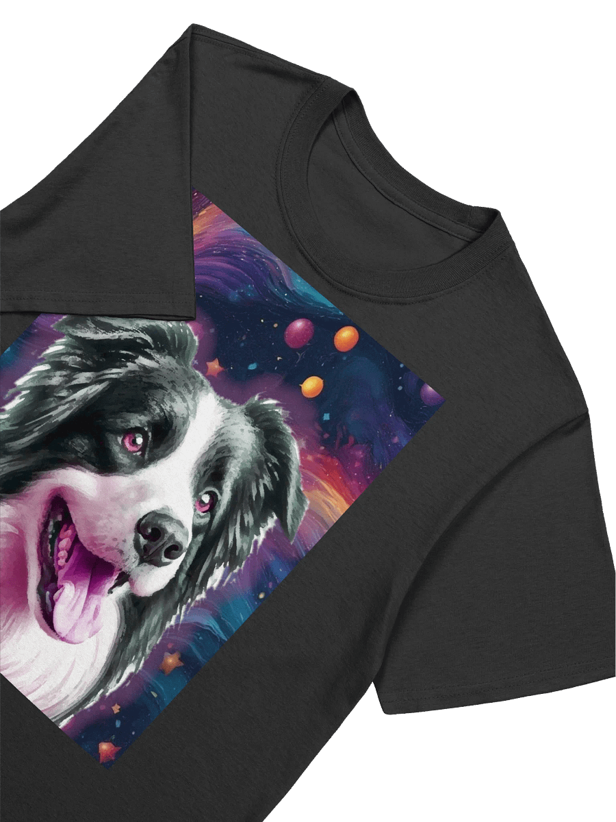Border Collie Cosmic Swirl Impressionist Dog Art T-Shirt product image (3)