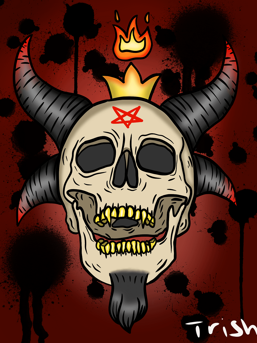 Baphomet Skull Digital Print product image (1)