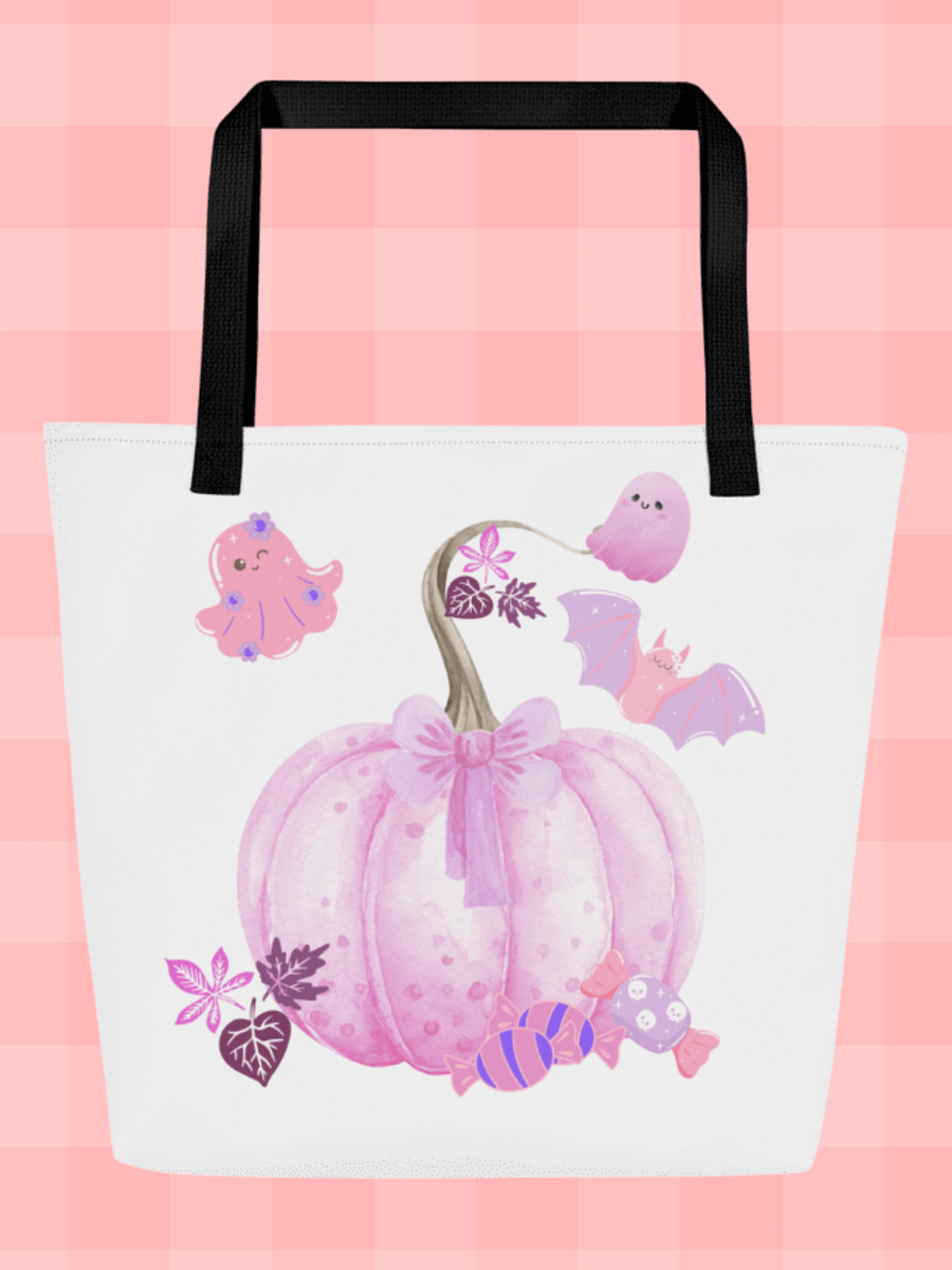 Whimsical Pink Halloween Tote Bag product image (1)