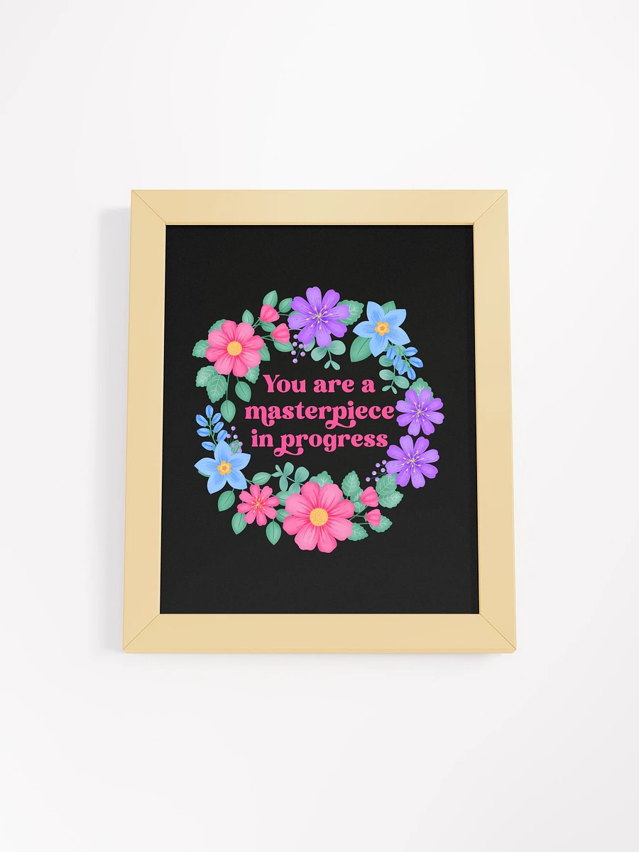 You are a masterpiece in progress - Motivational Wall Art Black product image (4)