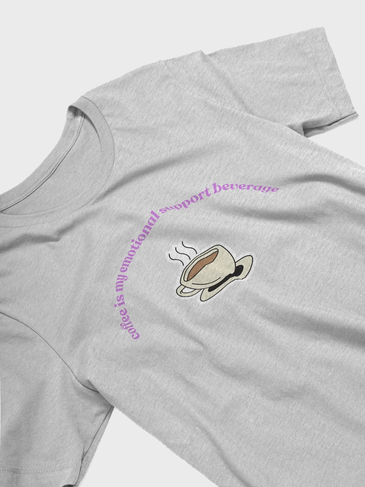 Coffee=Emotional Support T-Shirt (purple) product image (3)