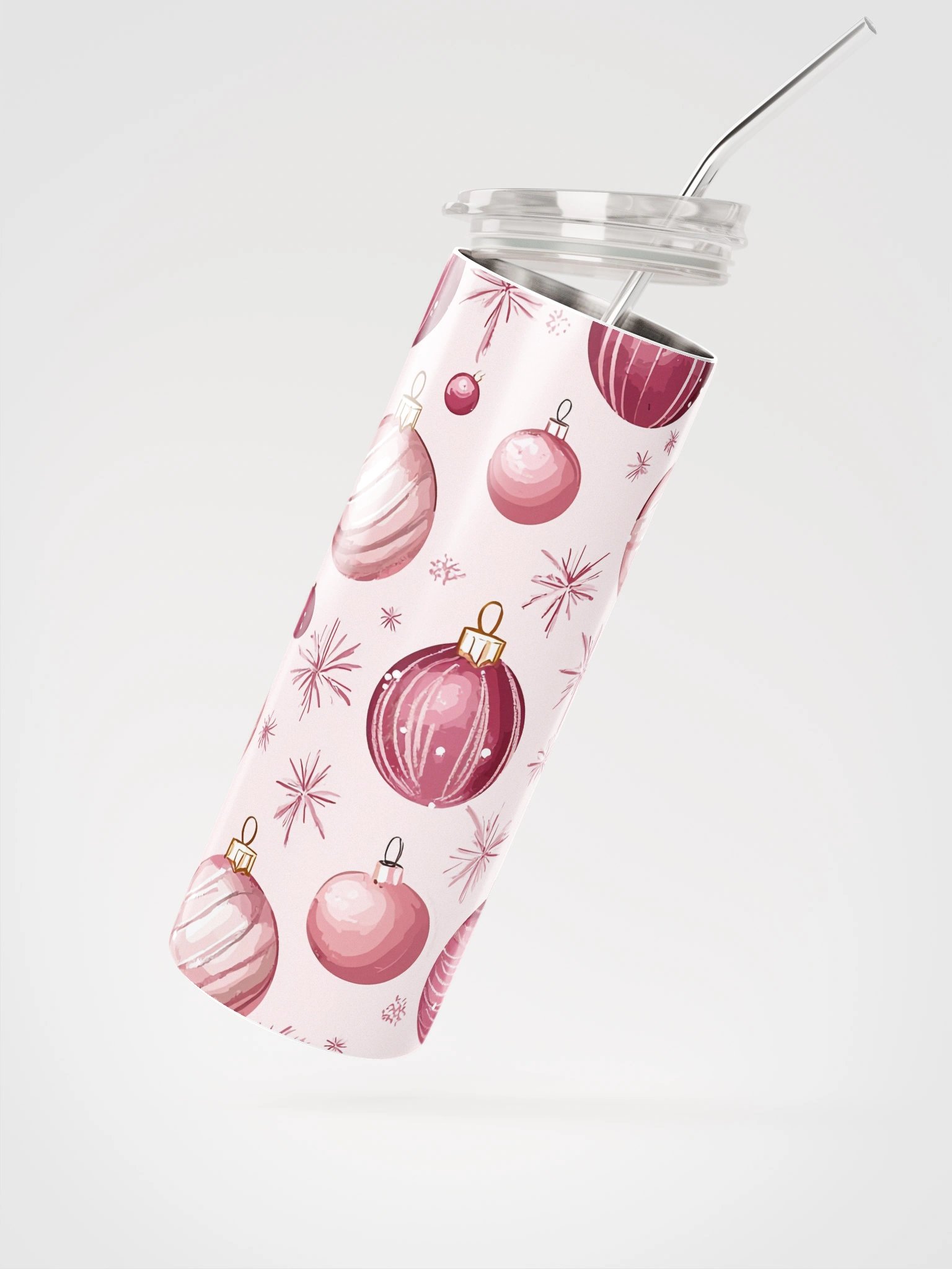 Pink Baubles Stainless Steel Tumbler product image (2)