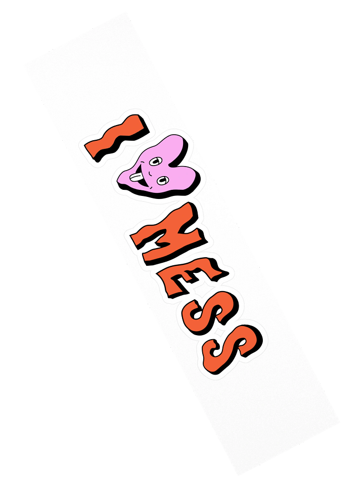 I Heart Mess Bumper Sticker product image (2)