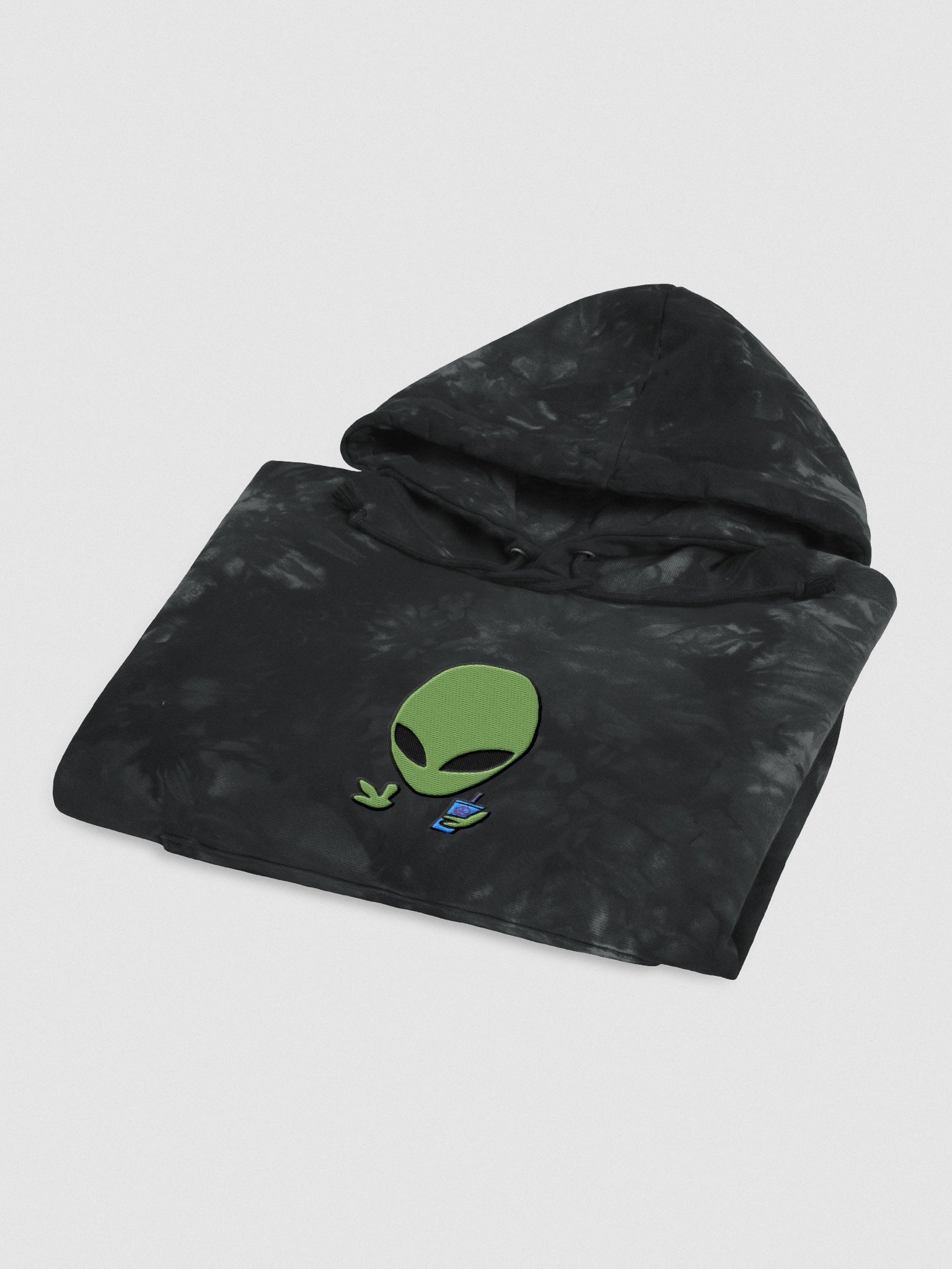 Embroidered Alien Tie Dye Hoodie product image (4)