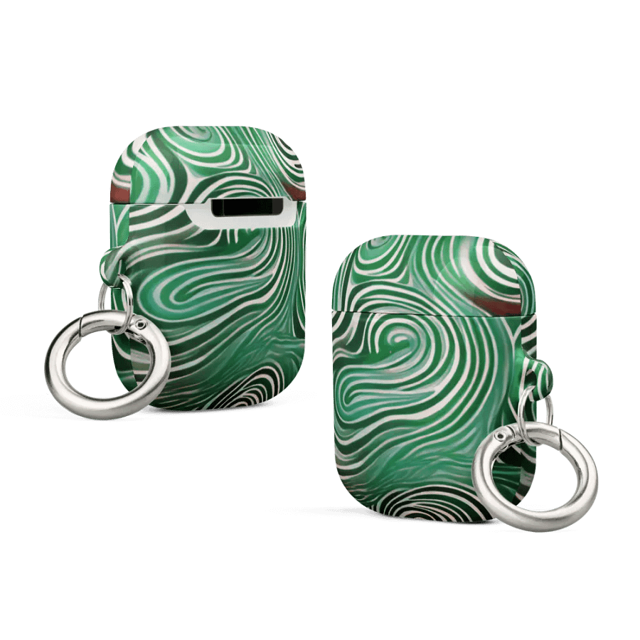 Funky Cool Green Liquid Tie-Dye Airpods Case product image (6)