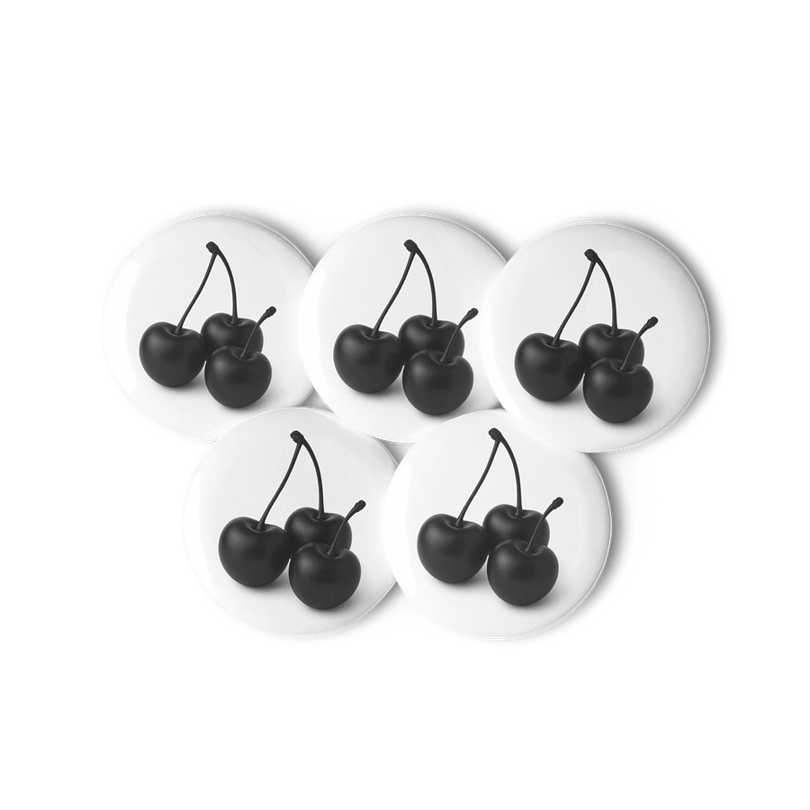 Black Cherries Cherry Pin Buttons Set product image (2)