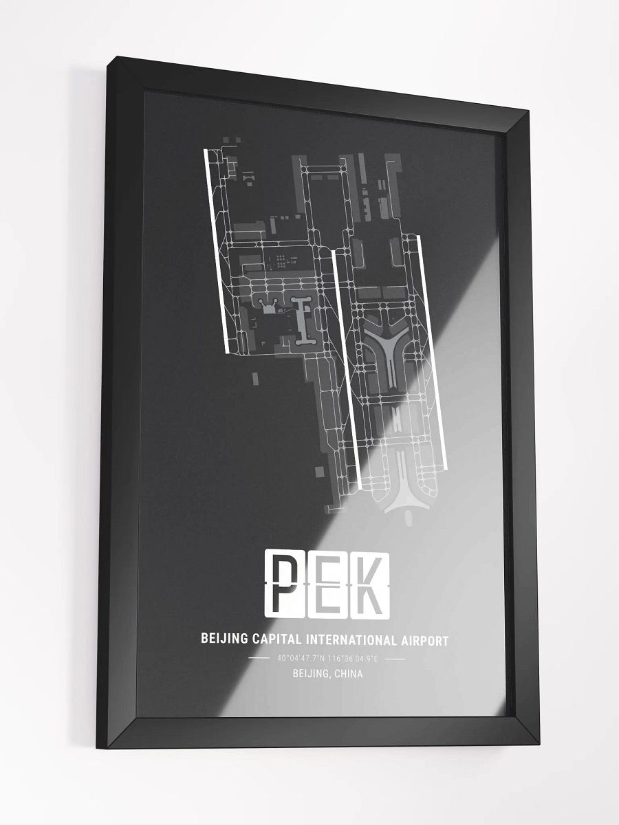 Framed Airport PEK Premium Map On Matt Paper product image (3)
