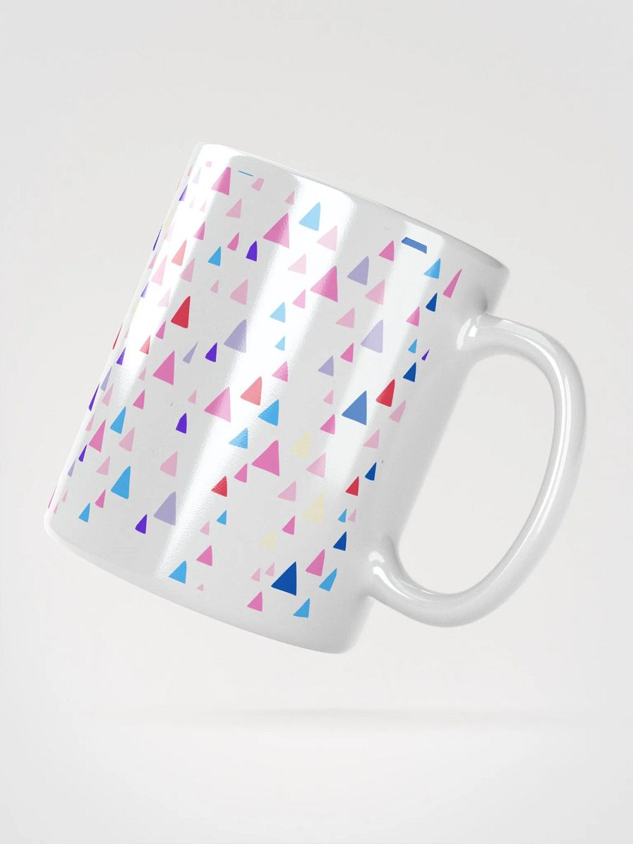 Multicolor Abstract Triangles White Mug product image (17)