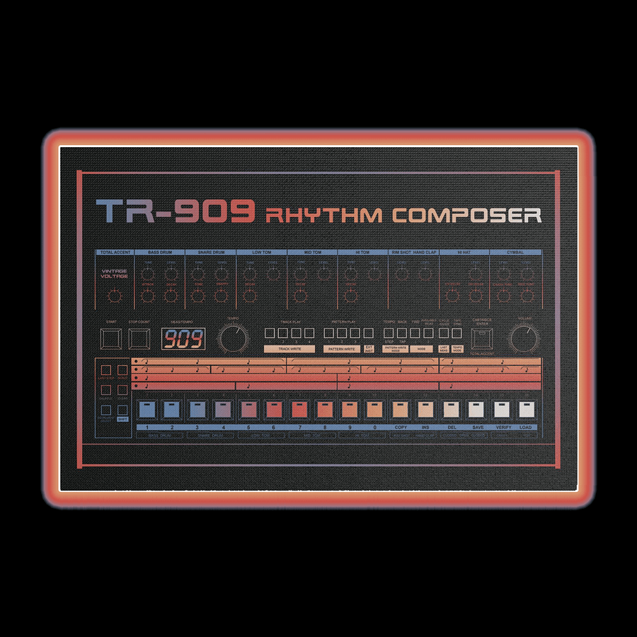 909 Canvas Wall Art - Roland TR-909 Rhythm Composer (Vintage Drum Machine) product image (12)