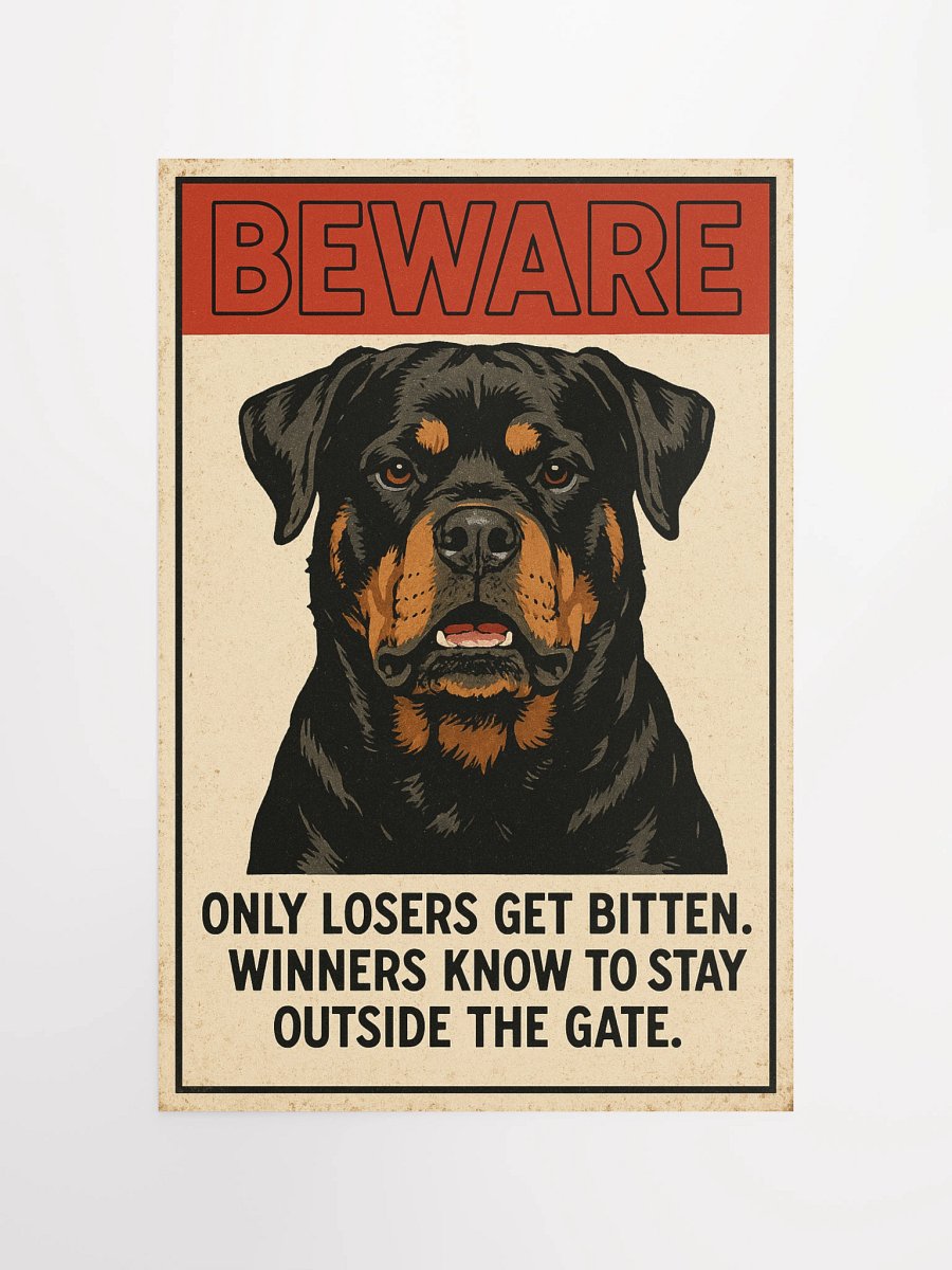 Beware the Rottweiler: Dog Warning Poster product image (12)
