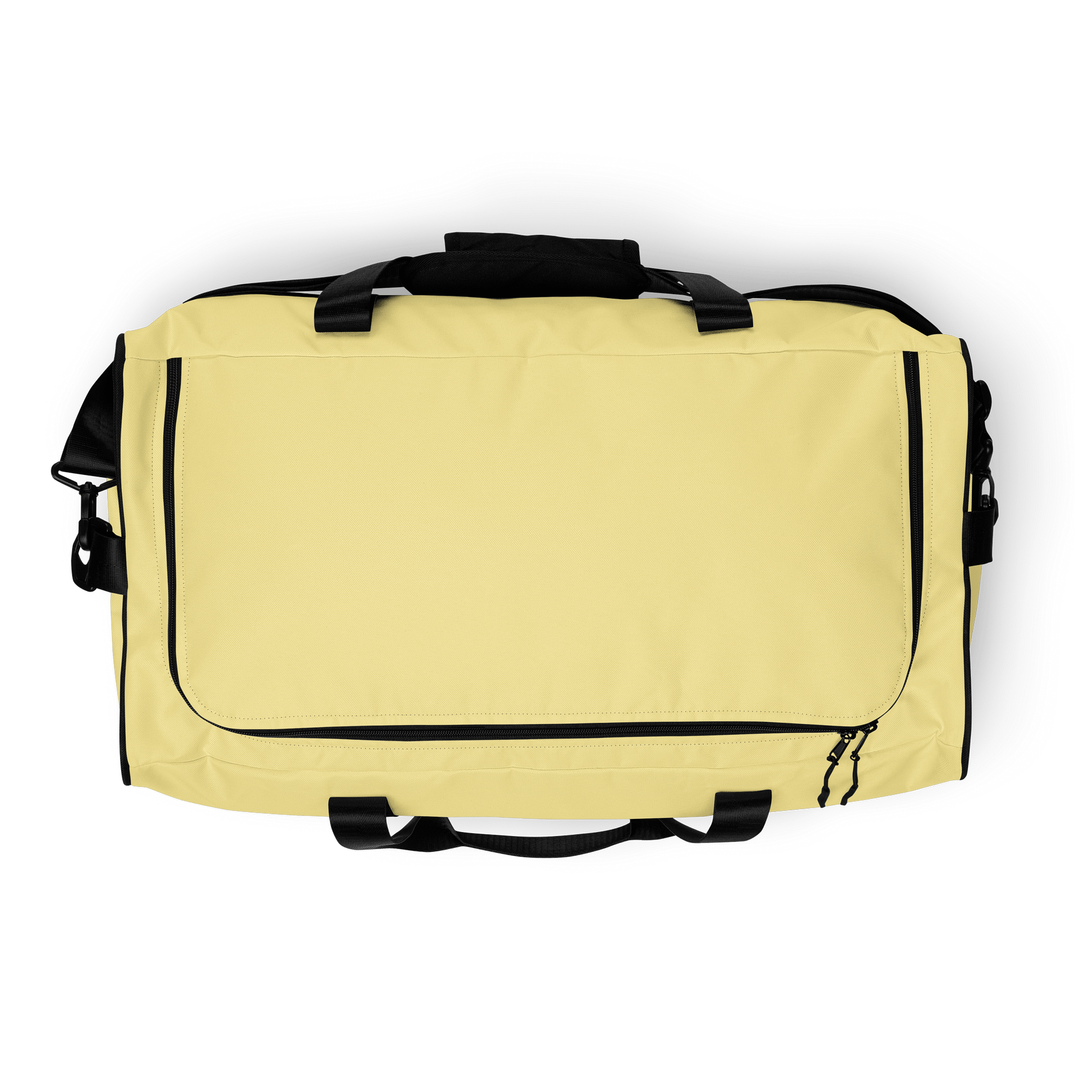 Pastel Yellow Solid Color Duffel Bag product image (8)