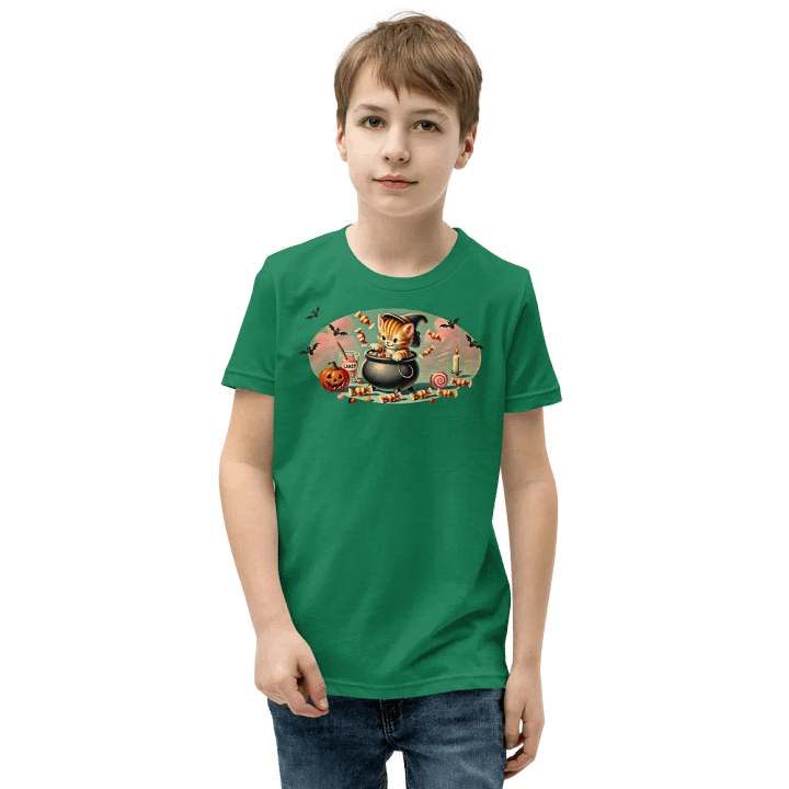 Halloween Cauldron Kitten Kids T-Shirt product image (30)